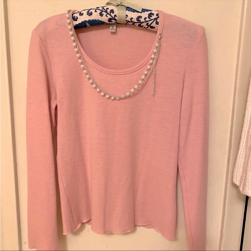 Mademoiselle baby pink 100% wool sweater (size 0)